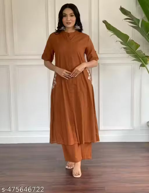 Women A-line kurta pant set