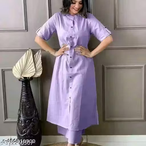 Cotton Kurta Palazzo Set for Women