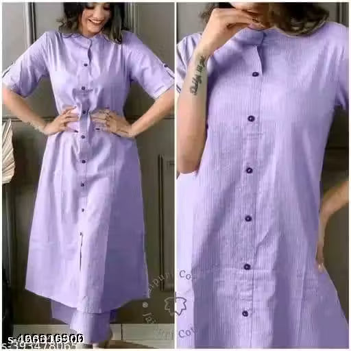 Cotton Kurta Palazzo Set for Women