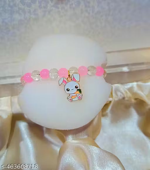 BUNNY BRACELET CHARM WATCH AND KITTY GLASS LED Luminous 7 Multicolour Glowing Disco Light | 3D Unique Cute Cartoon on Belt | Unbreakable Silicone Strap | Childrens Best Unisex Birthday Return Gift | Suitable for boys and girls of Age 3-13 Years