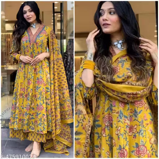Yellow Kurta Plazo Dupatta