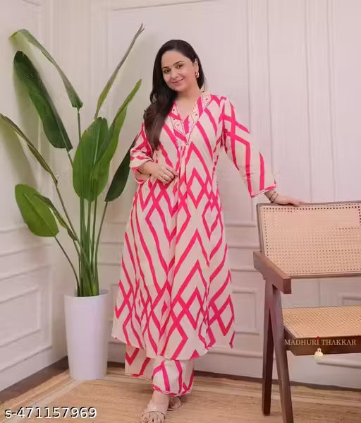 Elegant Beautiful Pink Kurta Set
